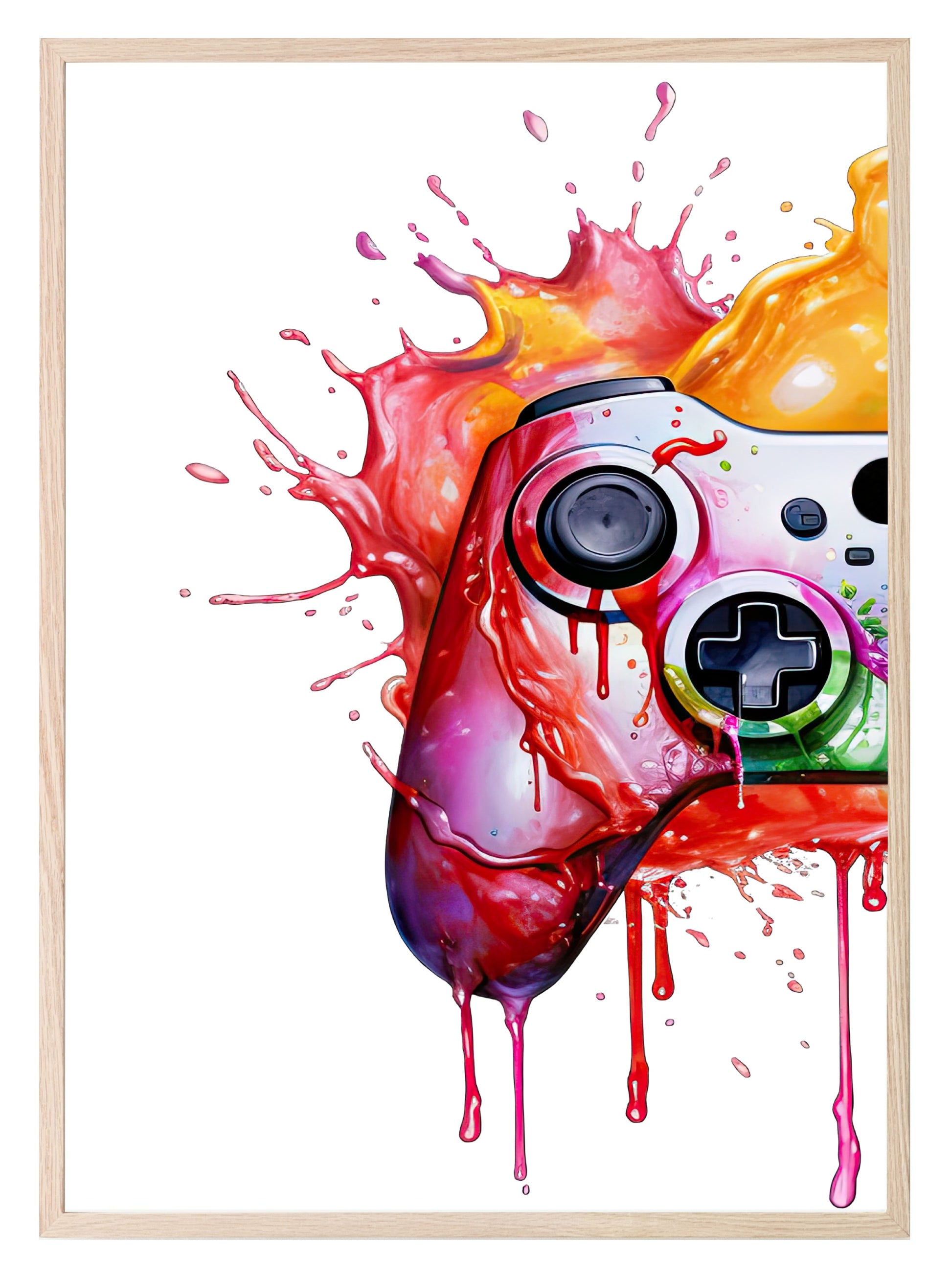 Set Of 2 Xbox One Controller Prints | Gaming Wall Art | Teenage Gamer Prints