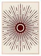 Burgundy Star Burst Print | Abstract Wall Art - Larosier Prints