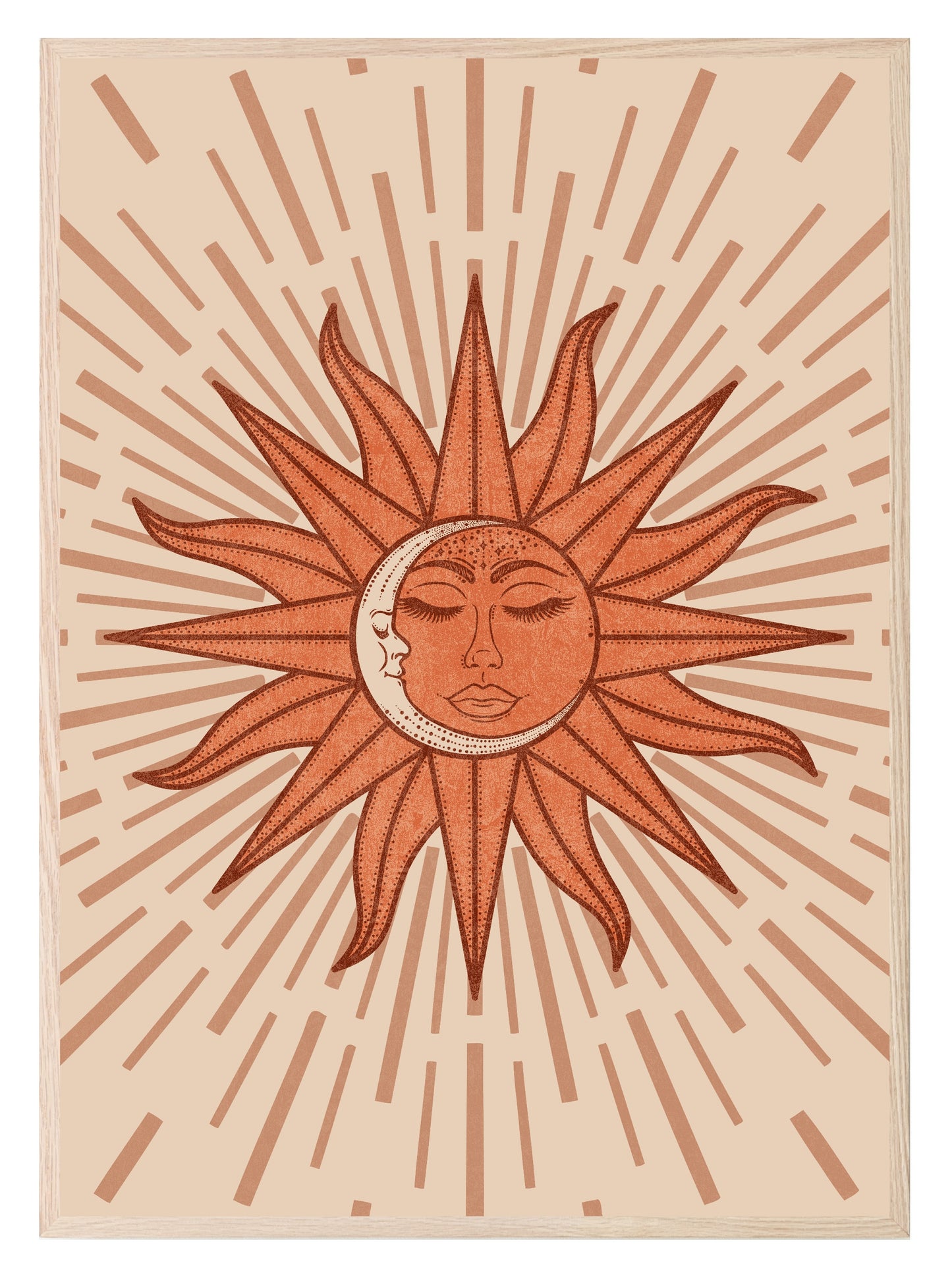 Sun & Moon Abstract Print | Celestial Wall Art