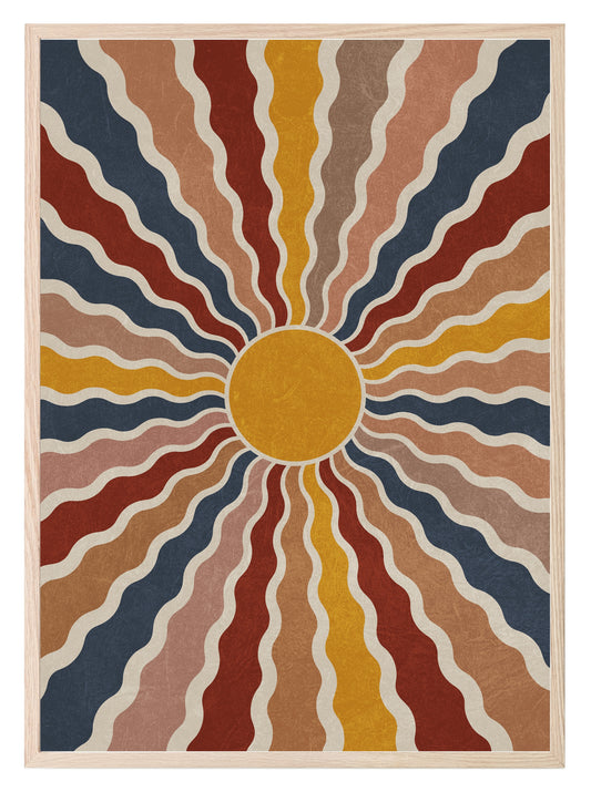 Abstract Sun Print | Celestial Wall Art