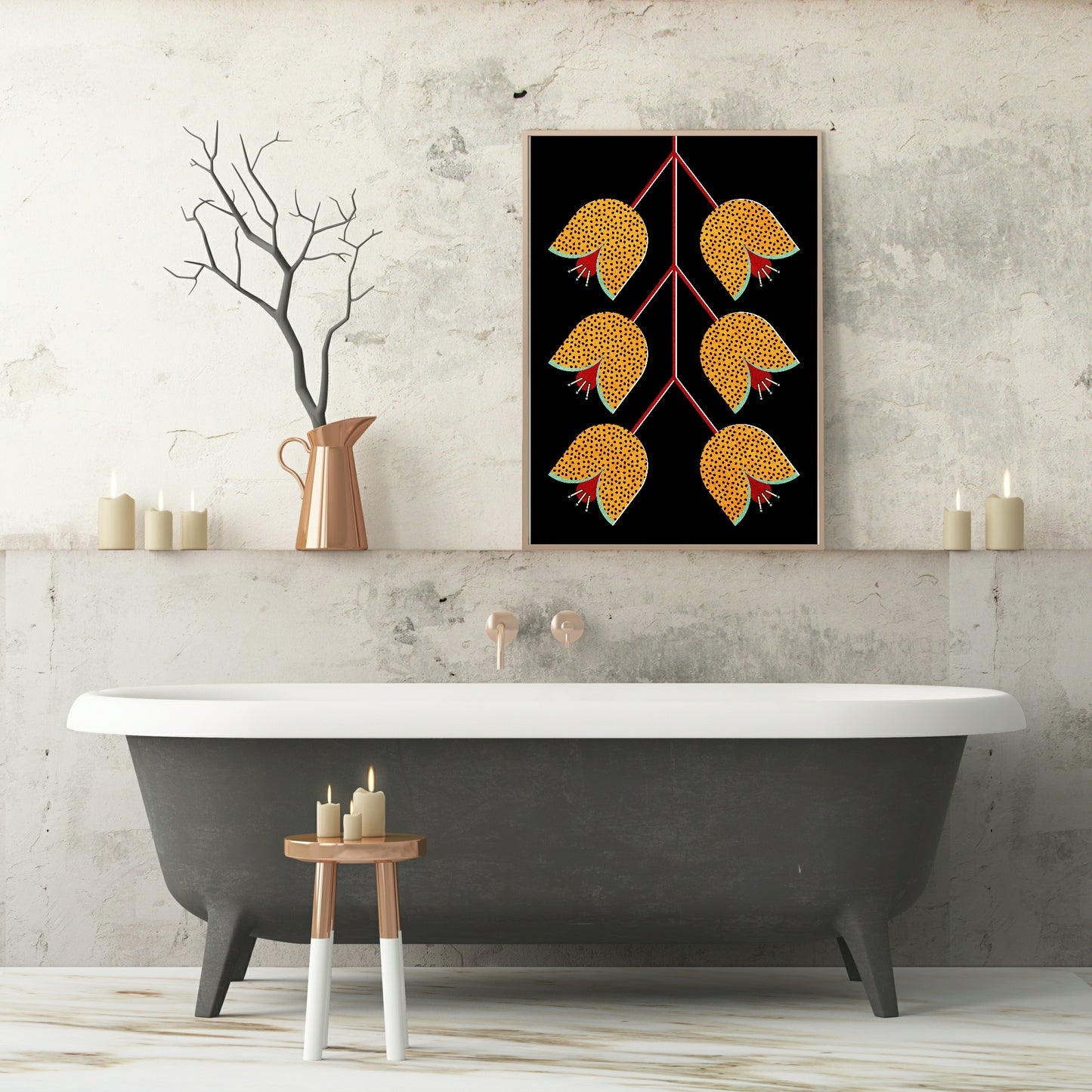 Abstract Tulips Print | Floral Wall Art