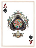 Ace Of Spades Print | Playing Card | Floral Wall Art - Larosier Prints