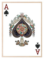 Ace Of Spades Print | Playing Card | Floral Wall Art - Larosier Prints