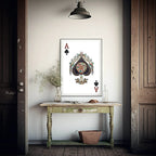 Ace Of Spades Print | Playing Card | Floral Wall Art - Larosier Prints