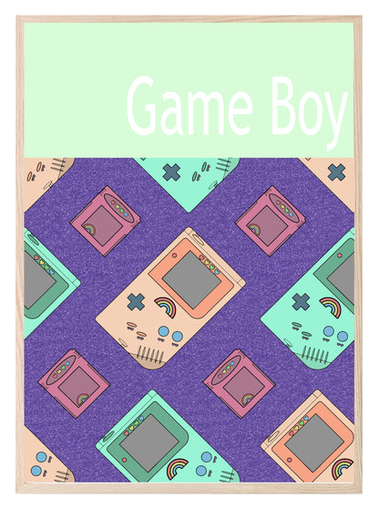 Retro Game Boy Print | Gamer Handheld | Gaming Wall Art