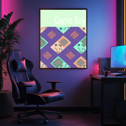 Retro Game Boy Print | Gamer Handheld | Gaming Wall Art