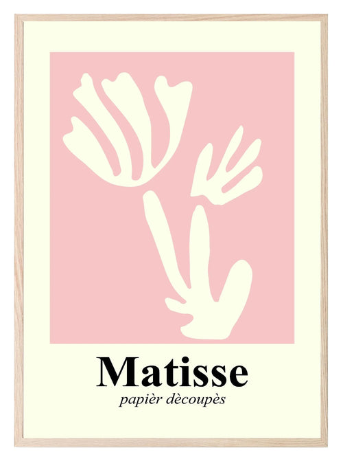 Abstract Pink & Cream Matisse Print | Henri Matisse Inspired Wall Art - Larosier Prints