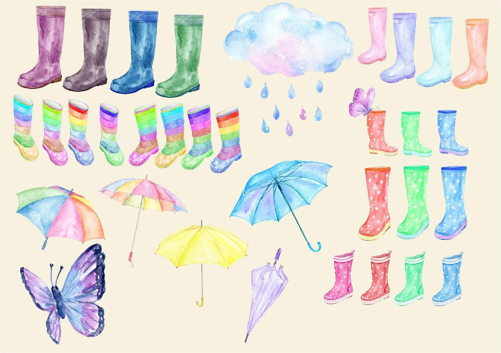 Family Wellington Boots Print | Personalised Wall Art - Larosier Prints