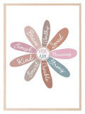 You Are Flower Print | Daisy | Inspirational Wall Art - Larosier Prints