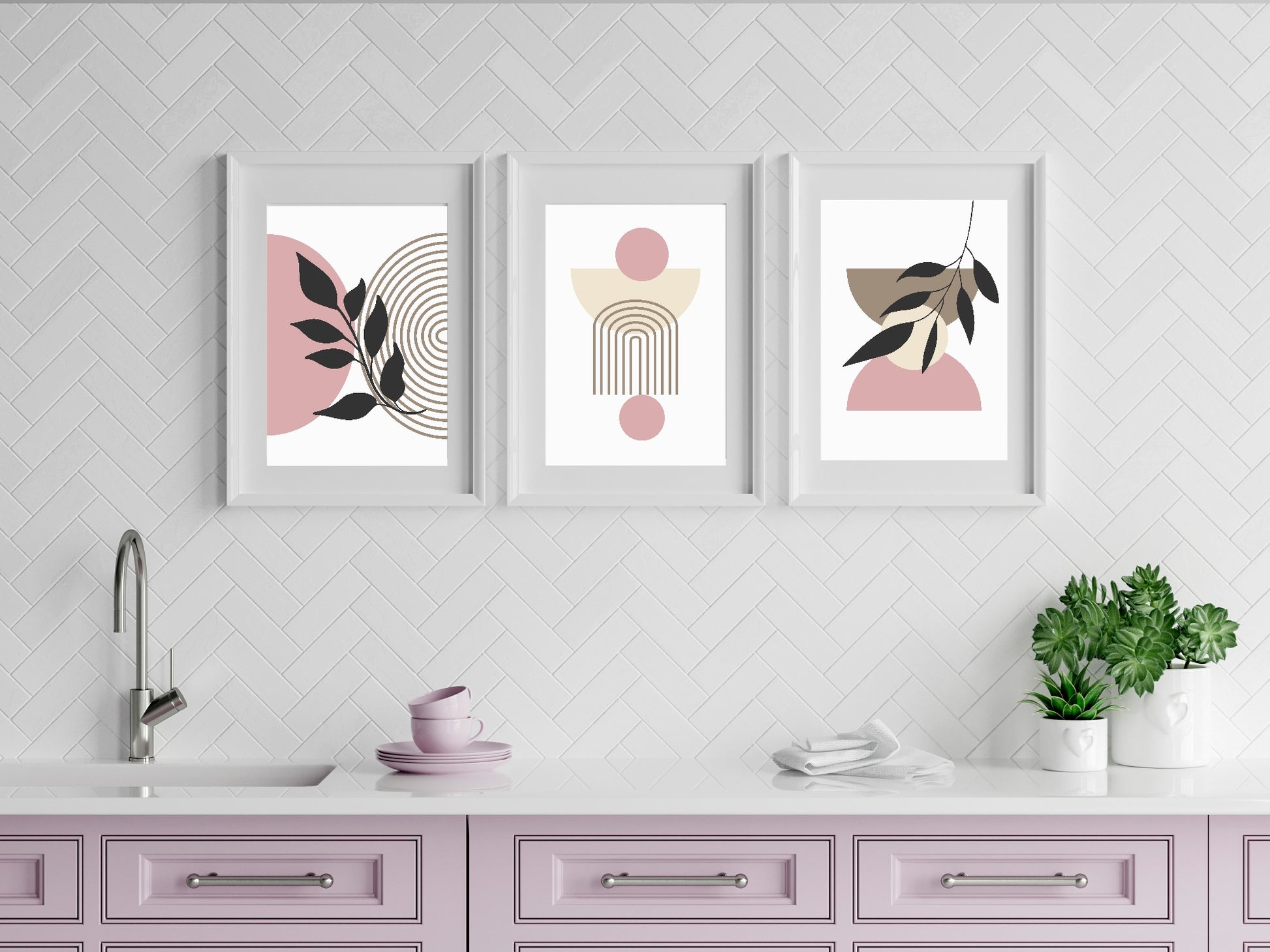 Pink Abstract Print | Coquette Wall Art