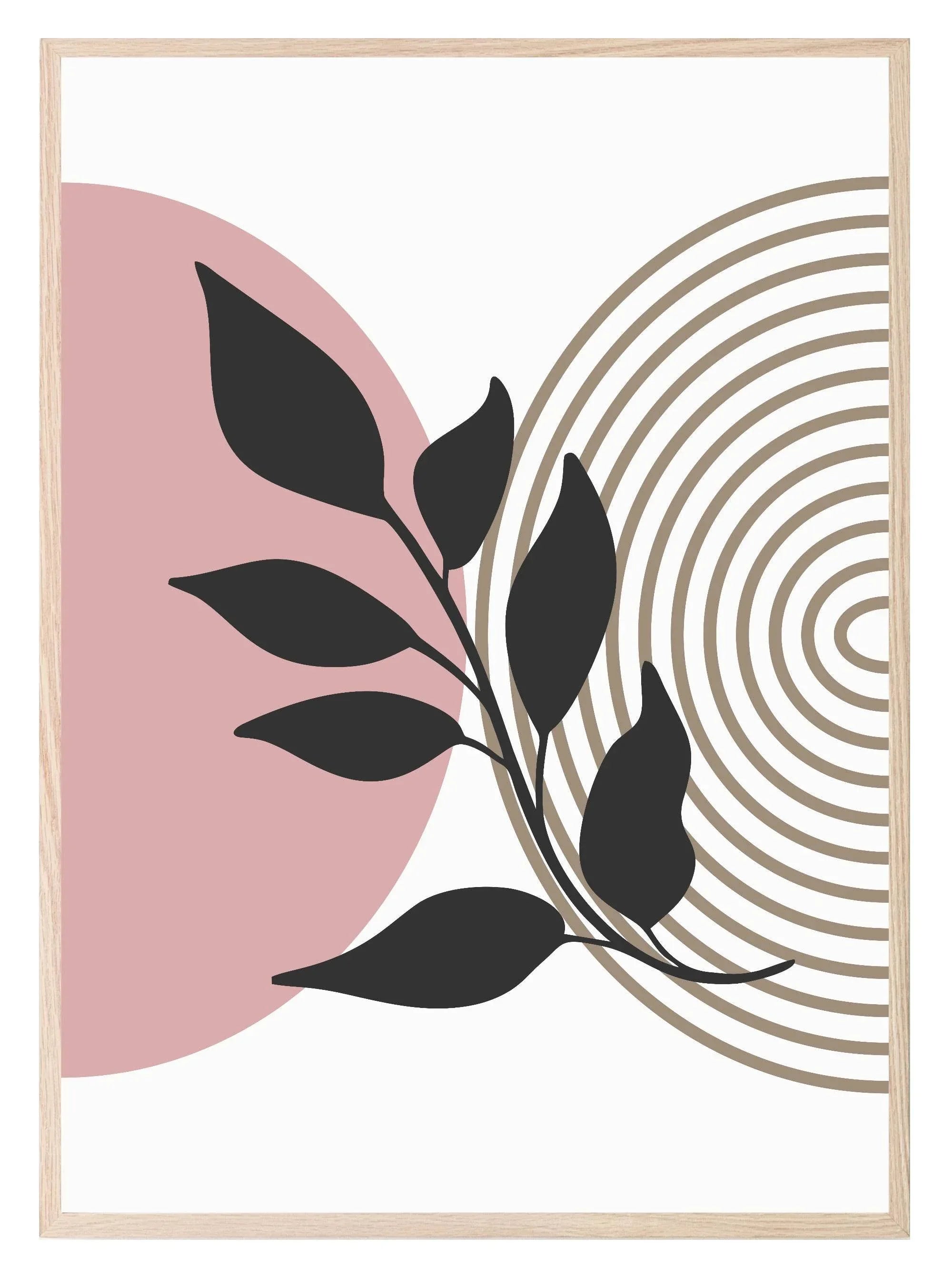 Floral Pink Print | Abstract Wall Art - Larosier Prints