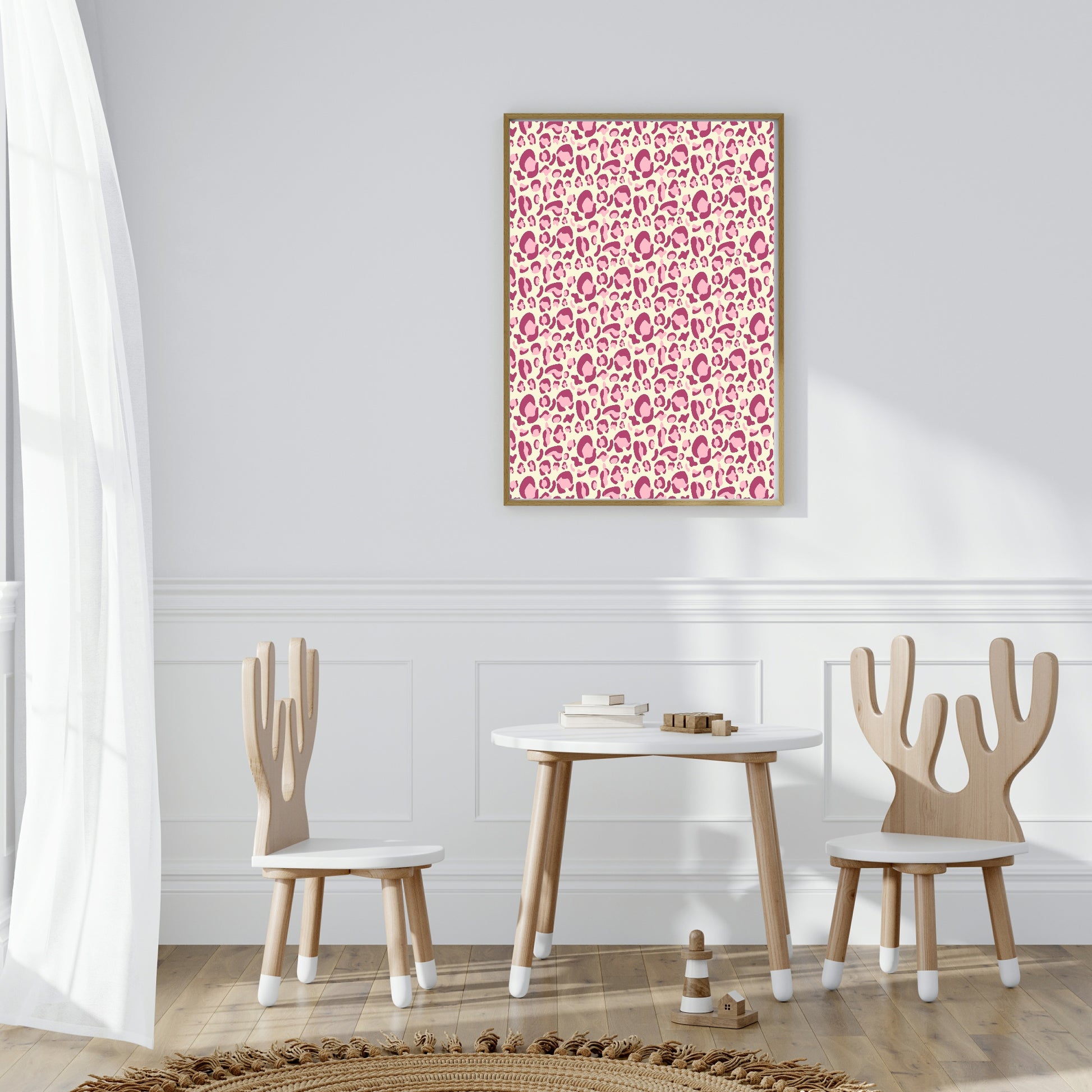 Pink Abstract Print | Waves | Leopard Print | Dots | Abstract Wall Art