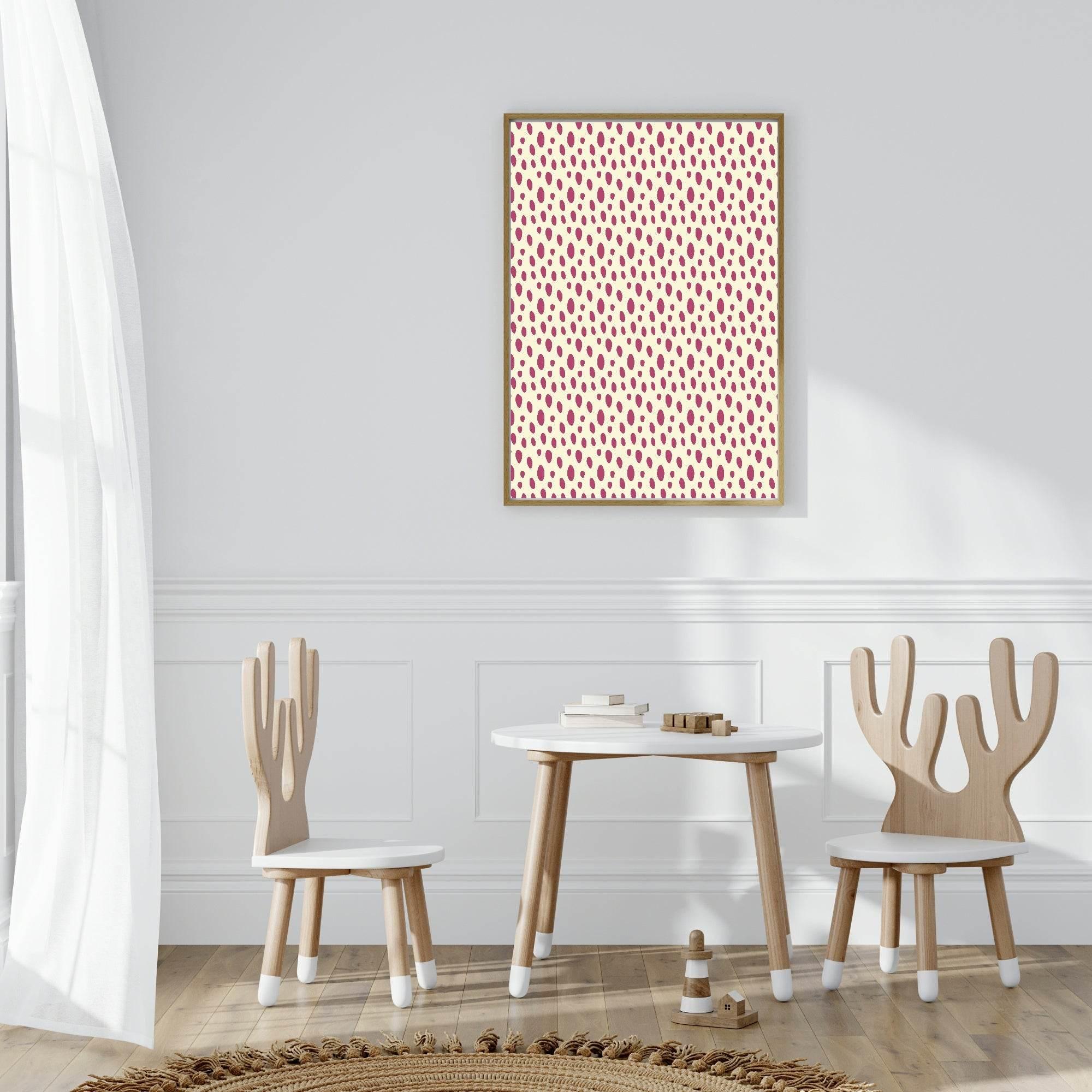Pink Abstract Print | Waves | Leopard Print | Dots | Abstract Wall Art - Larosier Prints