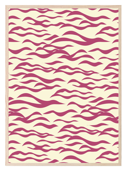 Pink Abstract Print | Waves | Leopard Print | Dots | Abstract Wall Art Pink Waves