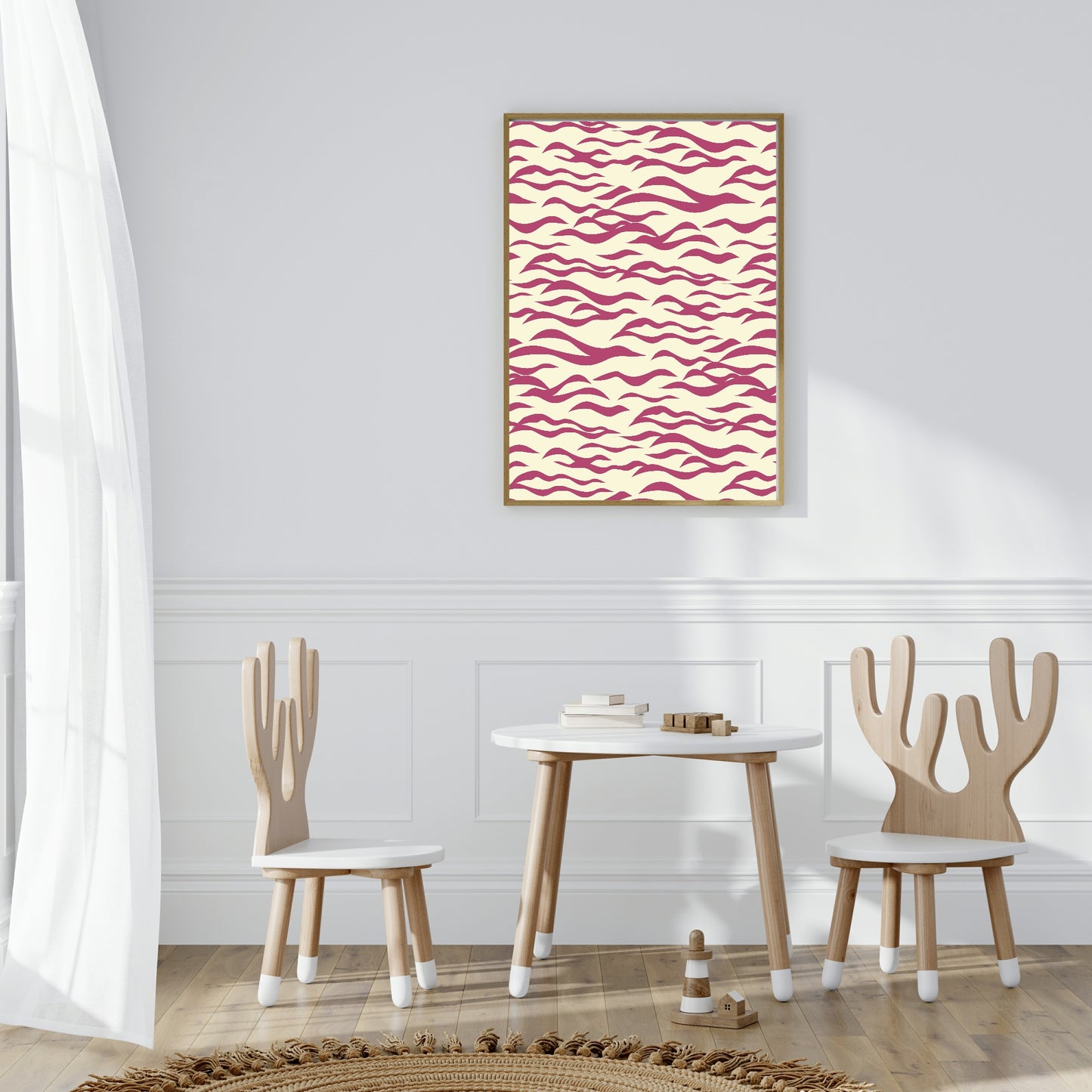 Pink Abstract Print | Waves | Leopard Print | Dots | Abstract Wall Art