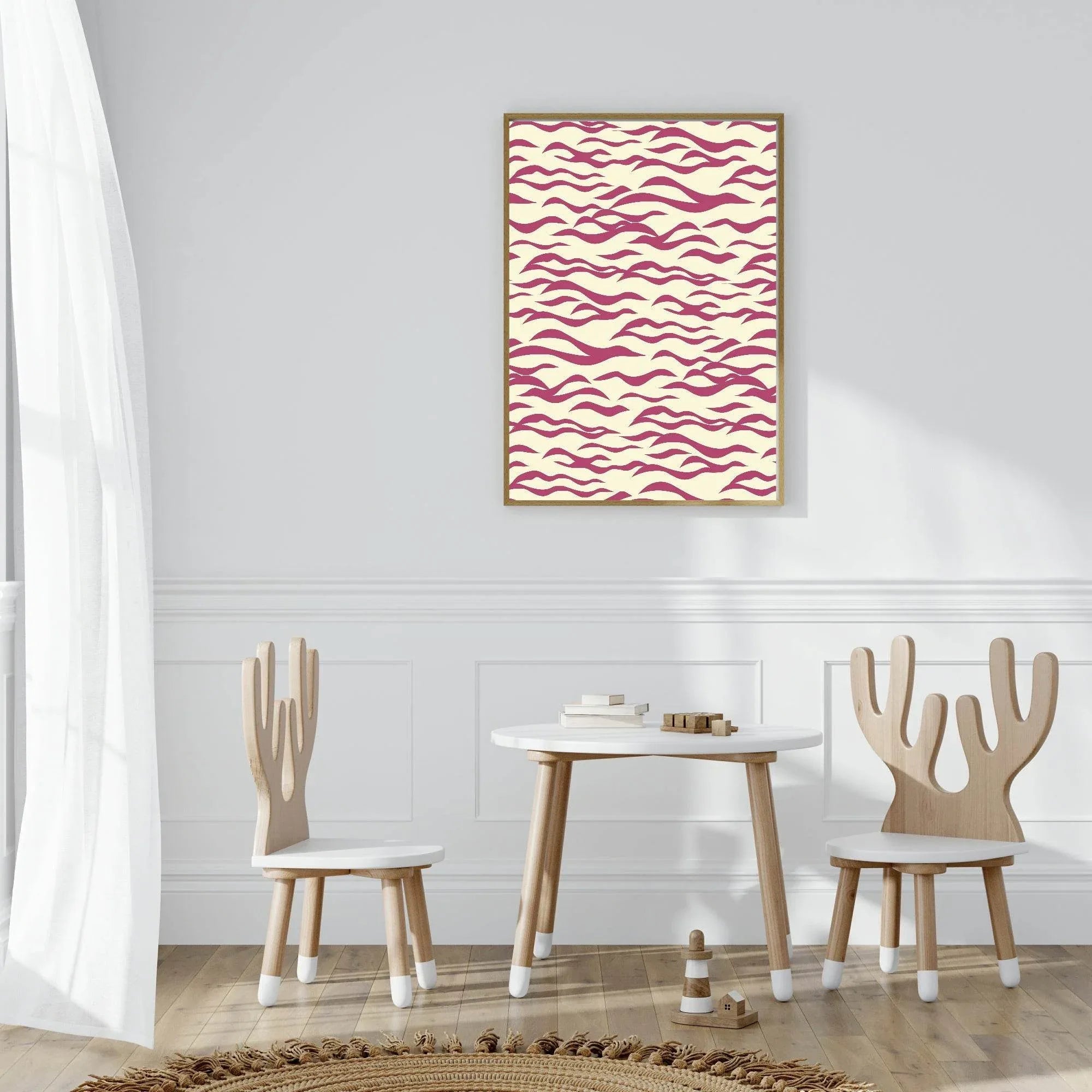 Pink Abstract Print | Waves | Leopard Print | Dots | Abstract Wall Art - Larosier Prints