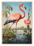 Retro Flamingo Print | Vintage Style Wall Art - Larosier Prints