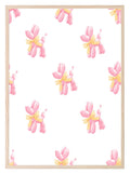 Balloon Dog Pattern Print | Coquette Wall Art - Larosier Prints
