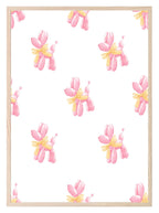 Balloon Dog Pattern Print | Coquette Wall Art - Larosier Prints