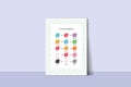 Pastel Plaid Colour Mixing Educational Wall Art Poster | Blue, Pink or Mint Green - Larosier Prints