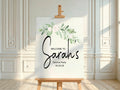 Green & White Rose Welcome Divorce Party Sign - Larosier Prints