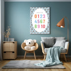 Blue Football Count To 10 Poster | Educational Wall Art