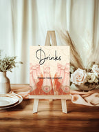 Vintage Drinks Baby Shower Party Sign - Larosier Prints