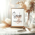 Bows Drinks Baby Shower Party Sign - Larosier Prints