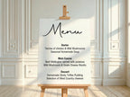 Minimalist Menu Wedding Party Sign - Larosier Prints