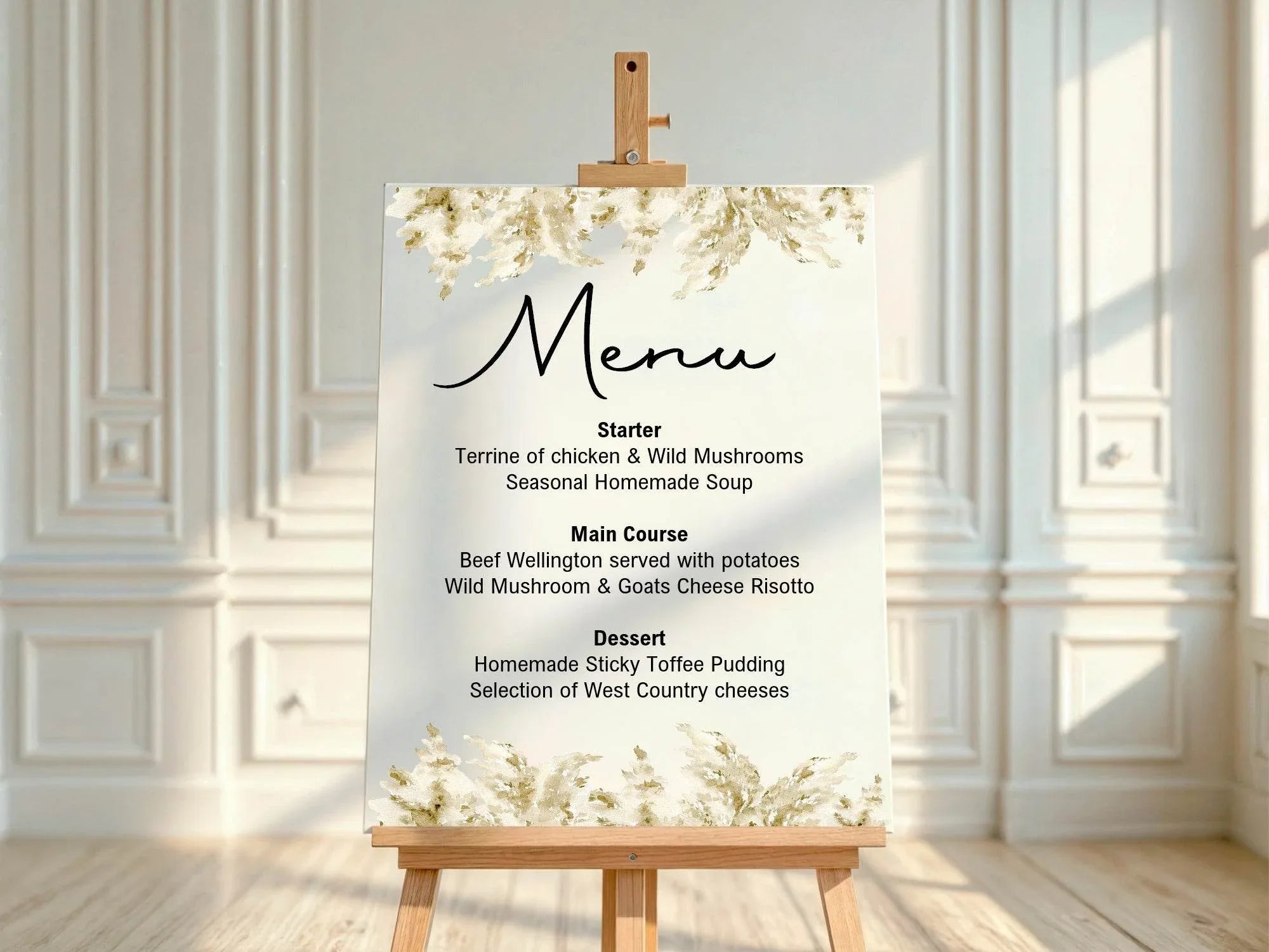 Boho Pack of 10 A5 Menus - Larosier Prints