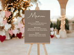 Earth Menu Wedding Party Sign - Larosier Prints