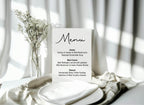 Minimalist Menu Wedding Party Sign - Larosier Prints