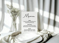 Minimalist A5 Menu Wedding Party Signs | Pack of 10 - Larosier Prints