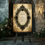 Lace Oval Wedding Menu Signs
