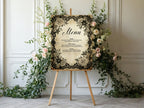 Black Rose Wedding Menu Signs