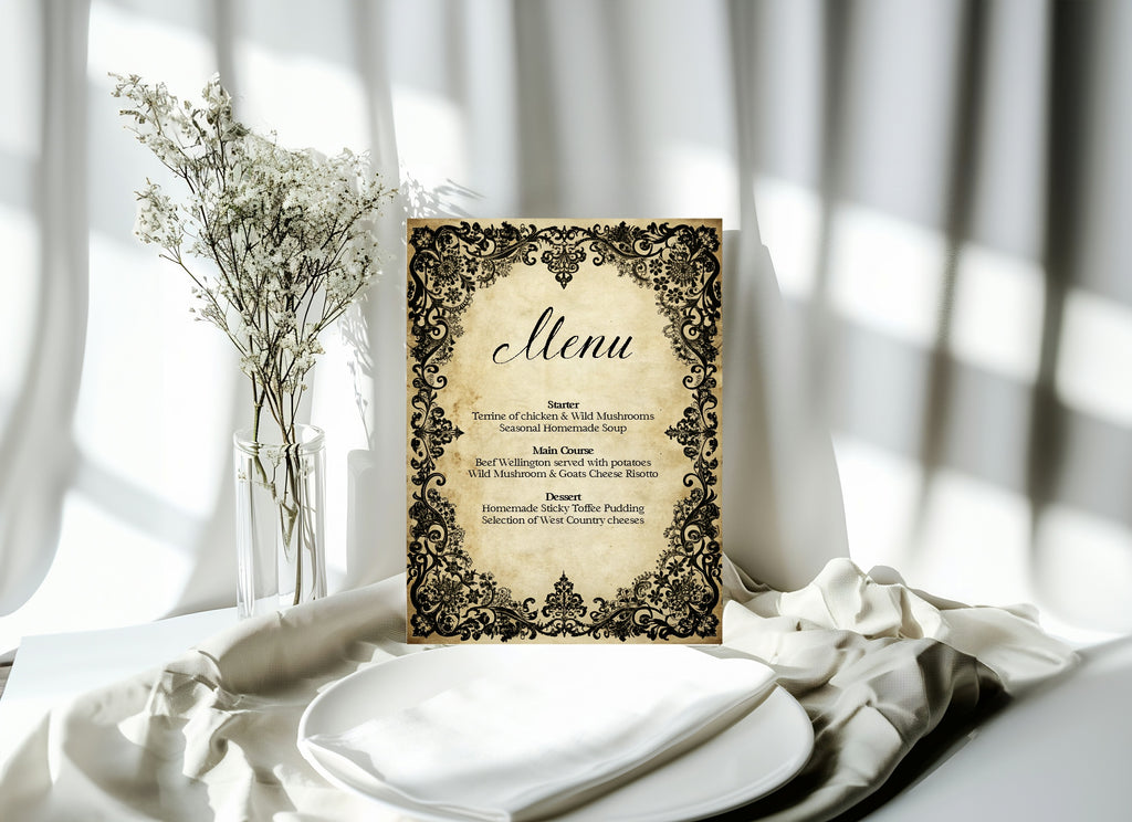 Black Lace Essentials Wedding Signage Bundle