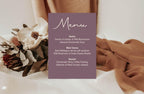 Heather A5 Menu Wedding Party Signs | Pack of 10 - Larosier Prints