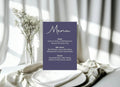 Sapphire A5 Menu Wedding Party Signs | Pack of 10 - Larosier Prints