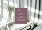 Heather A5 Menu Wedding Party Signs | Pack of 10 - Larosier Prints