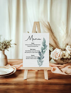 Eucalyptus A5 Menu Wedding Party Signs | Pack of 10 - Larosier Prints