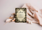 Black Rose Wedding Menu Signs