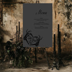 The Lovers Tarot Personalised Wedding Menu Sign | Beige, White or Charcoal