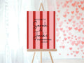 Red & Pink Engagement Welcome Party Sign - Larosier Prints