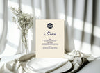 Celestial Swan wedding menu detail