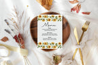 Sunflower Menu Wedding Party Sign - Larosier Prints