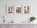 Watercolour Cakes Print | Vintage Style Wall Art - Larosier Prints