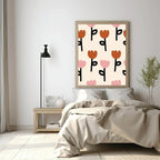 Abstract Tulips Pattern Print | Floral Wall Art - Larosier Prints