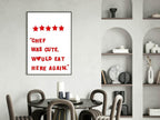 Chef Was Cute Would Eat Here Again Print | 5 Star Review | Kitchen Wall Art - Larosier Prints