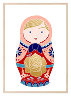 Matryoshka Russian Doll Print | Kids Wall Art - Larosier Prints