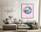 Disco Ball Print | Coquette Wall Art - Larosier Prints